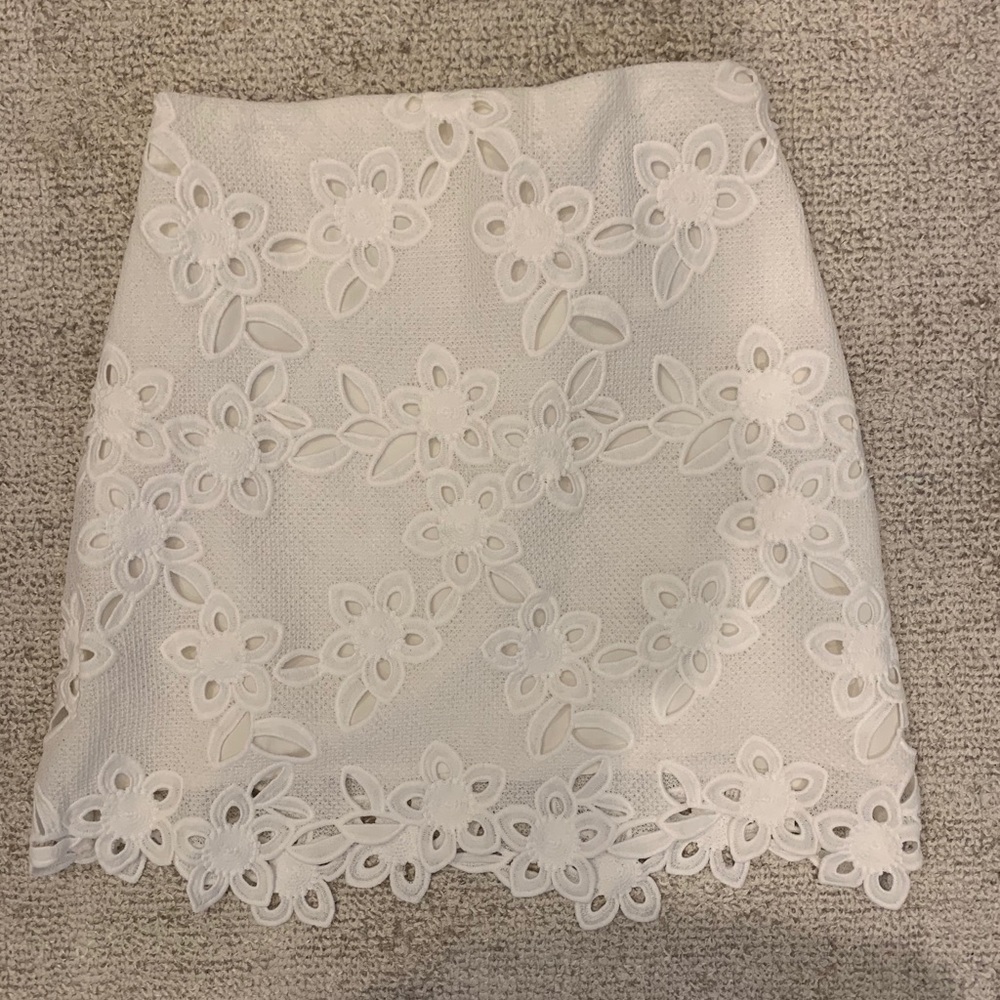 Flower Eyelet Skirt
